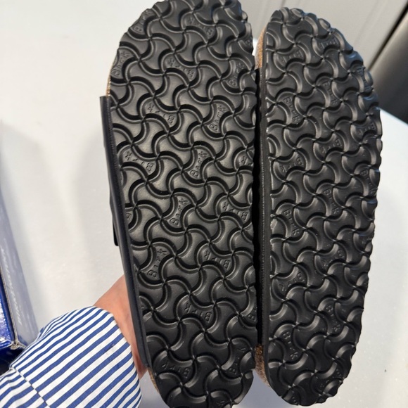 Birkenstock Arizona Soft Footbed Black Birko-Flor  Sandals NEW Sz 10M EU 43 N - Picture 5 of 6